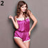 Spaghetti Strap Lace Backless Sleepwear Jumpsuit Romper Shorts - Walmel