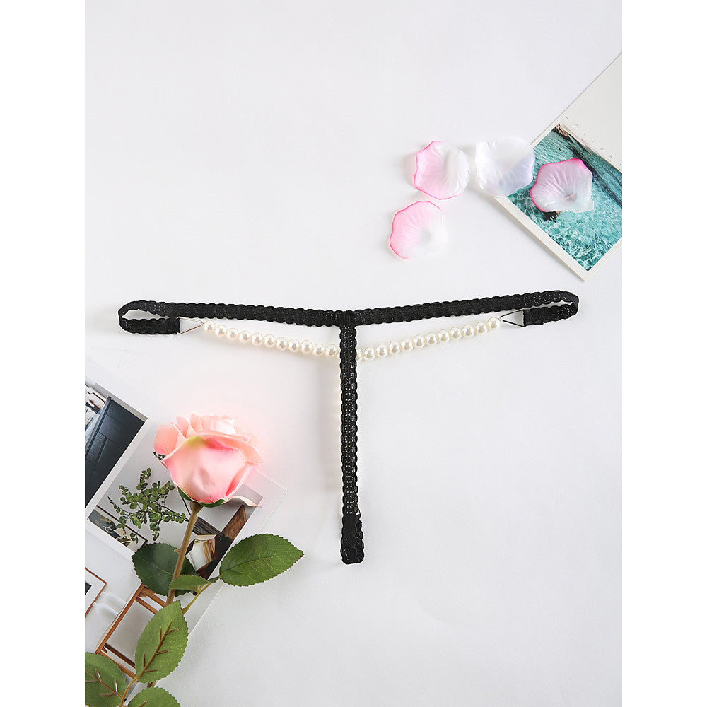 Women's Beaded G-strings Panties Mid Waist One-Size - Walmel