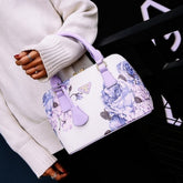 Elegant Cross Body Floral Print Faux Leather Handbag - Walmel