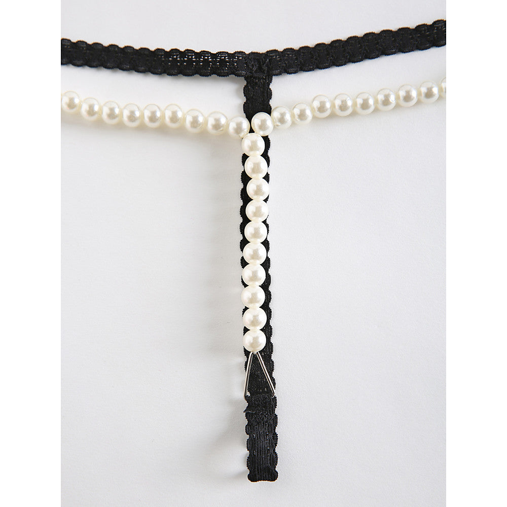 Women's Beaded G-strings Panties Mid Waist One-Size - Walmel