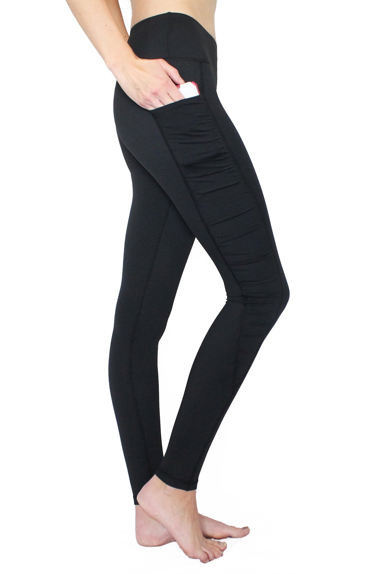 Black Ruffle - Pocket Pant-Activewear-Walmel