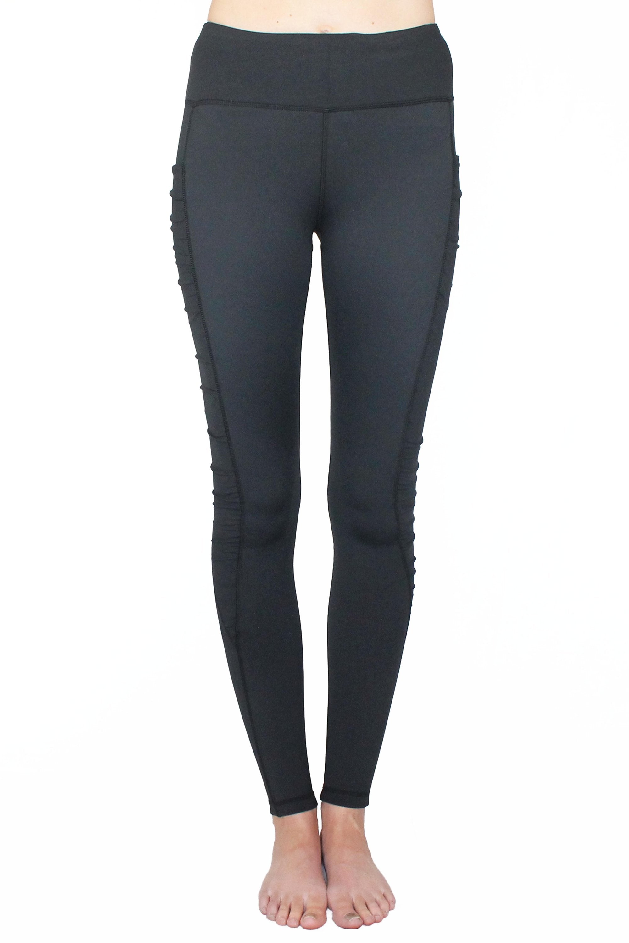 Black Ruffle - Pocket Pant-Activewear-Walmel