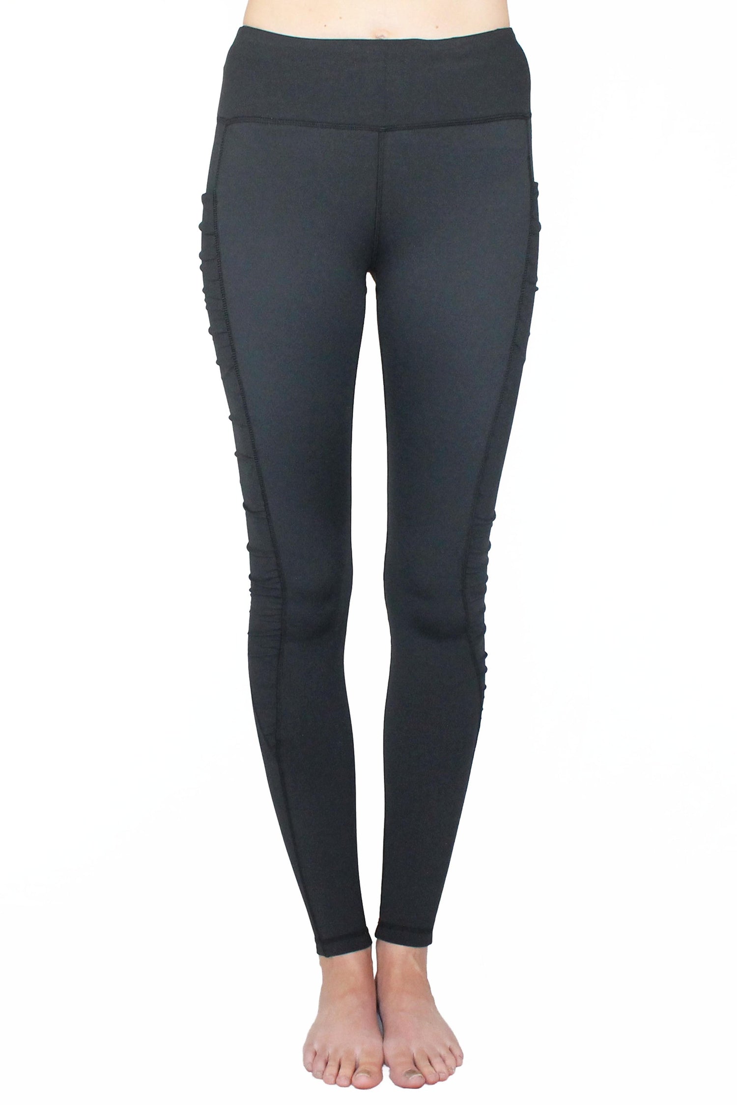 Black Ruffle - Pocket Pant-Activewear-Walmel