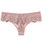 Lace Lingerie Panties Embroidery Thong Transparent - Walmel