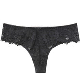 Lace Lingerie Panties Embroidery Thong Transparent - Walmel