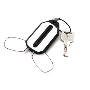 Portable Mini Reading Glasses Keychain Clip Nose