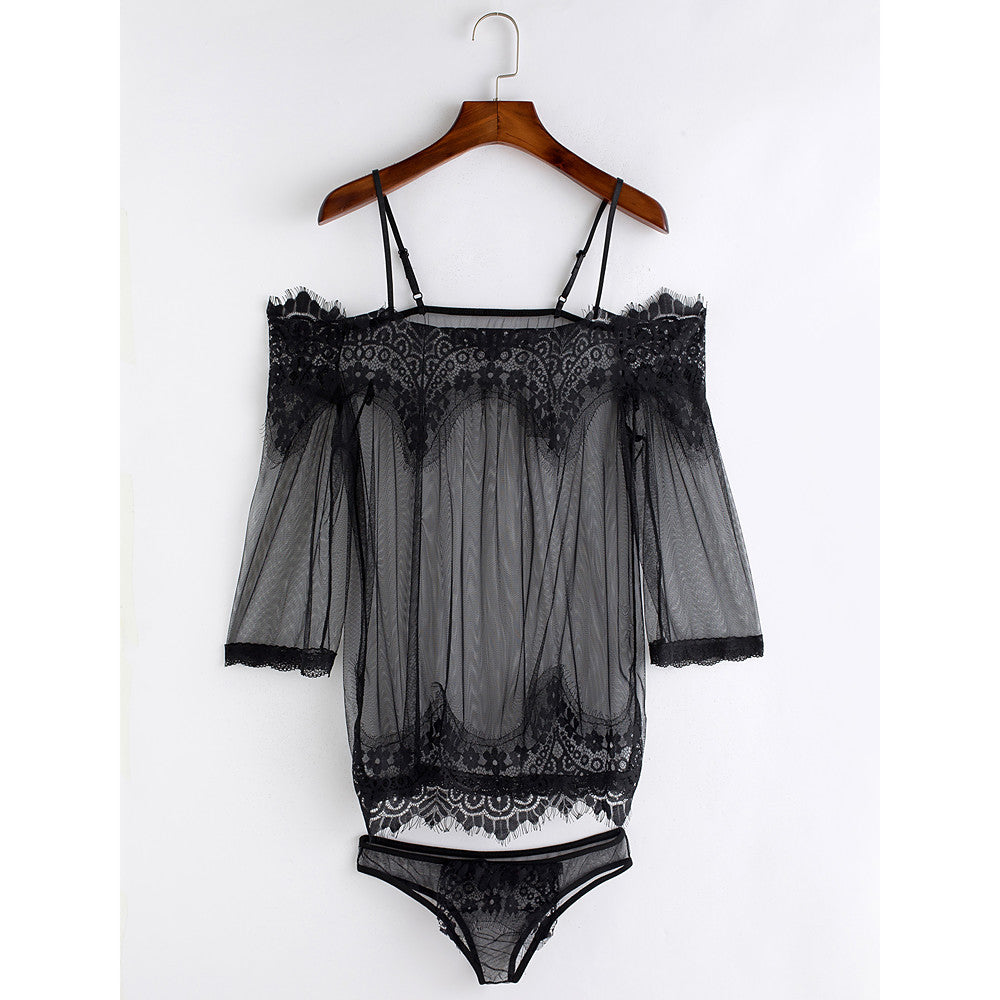 Women's Lace Transparent Super Sexy Babydoll-Walmel