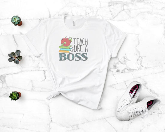 Teach Like a Boss Retro Vintage Triblend Tee