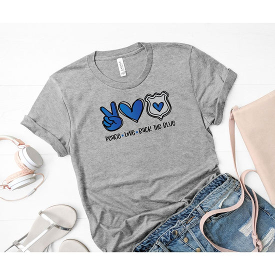 Peace Love Back The Blue Tee