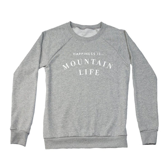 Mountain Life Crew-Sweatshirt für Damen, Grau meliert