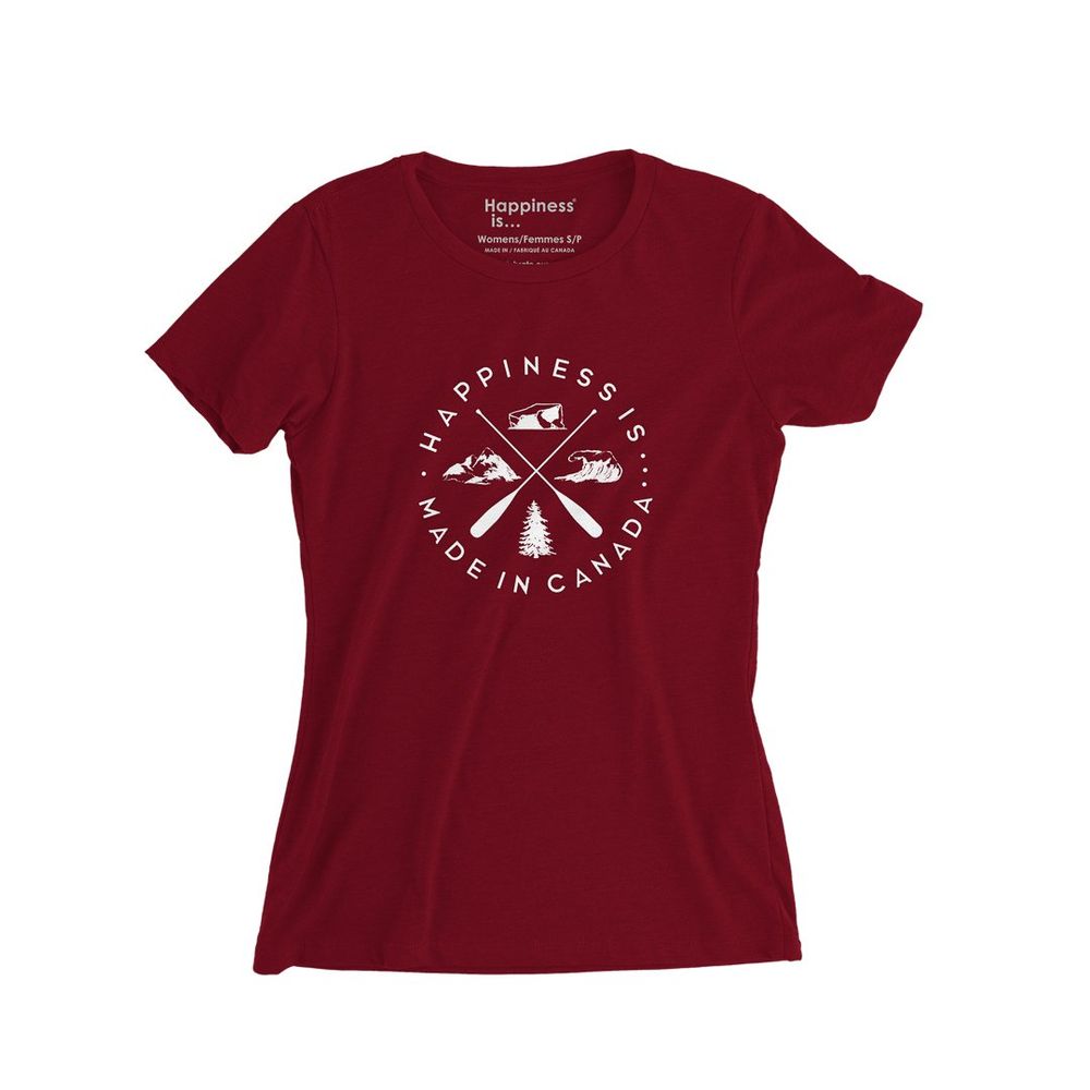 Frauen-Wappen-T-Shirt, Kanada-Rot
