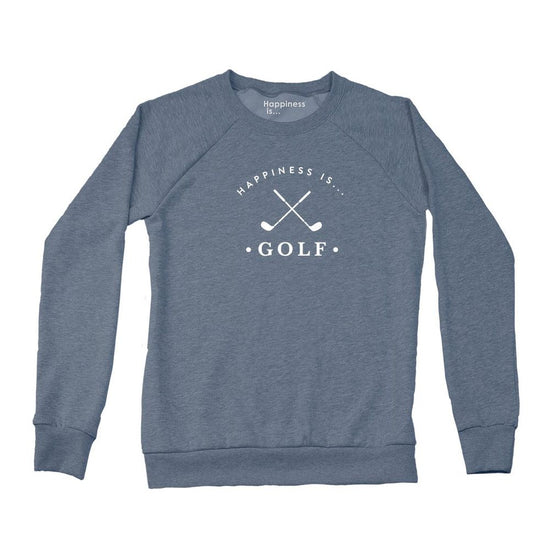 Damen Golf Crew Sweatshirt, Heather Navy