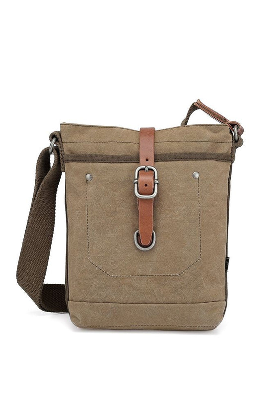 Forest Military-Inspired Canvas Crossbody Bag