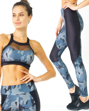 Veloso Supplex Feuchtigkeitsbeständige Mode-Leggings und Sport-BH-Set