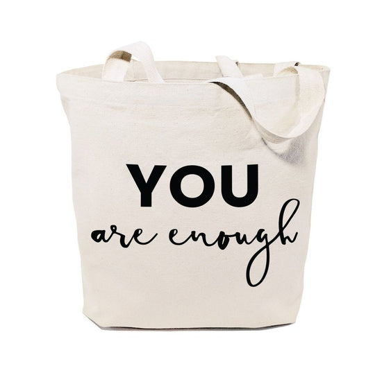 You Are Enough Cotton Canvas Tote Bag