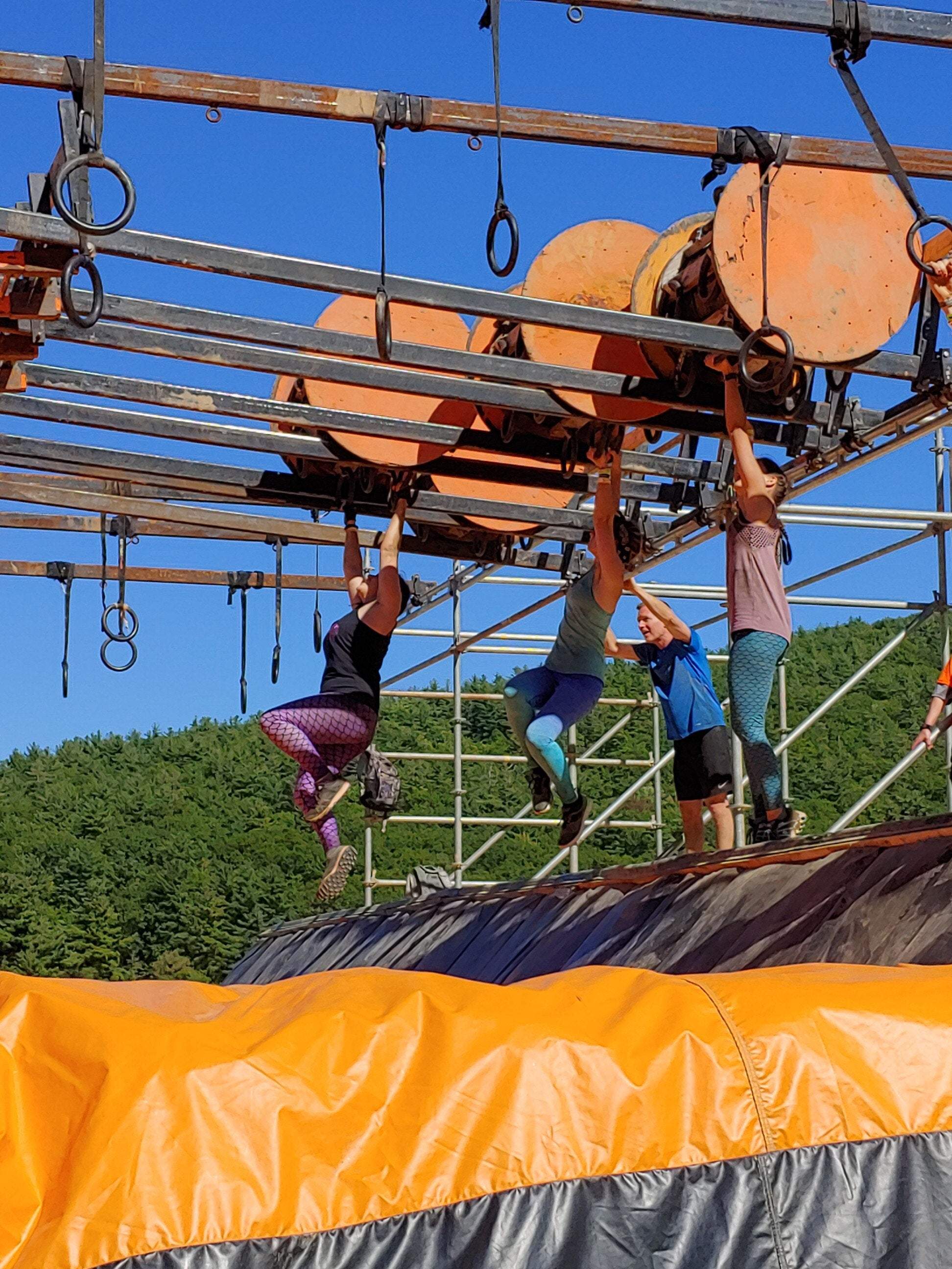 Mid Waist Purple Mermaid Leggings-Women's Clothing-Walmel