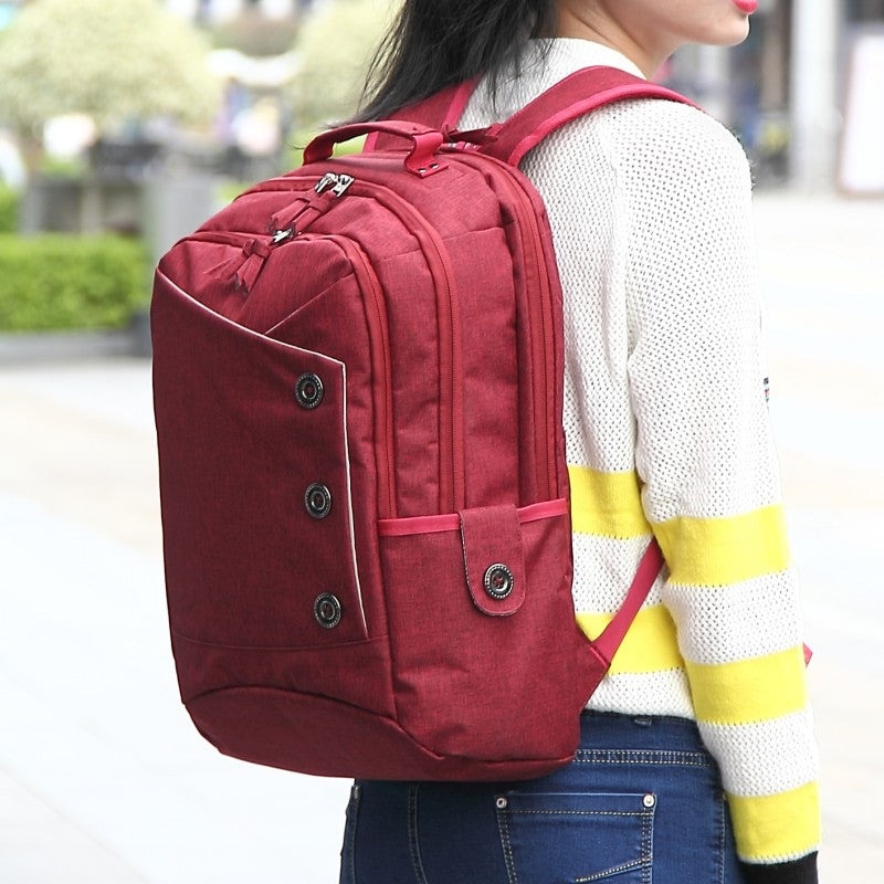 Women's Waterproof Business Stylish Backpack Red - Walmel