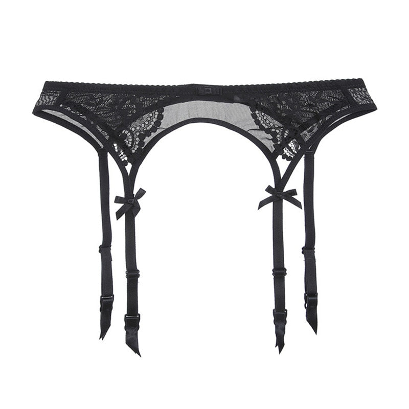 Half cup bra+panties+garter+stockings - Walmel