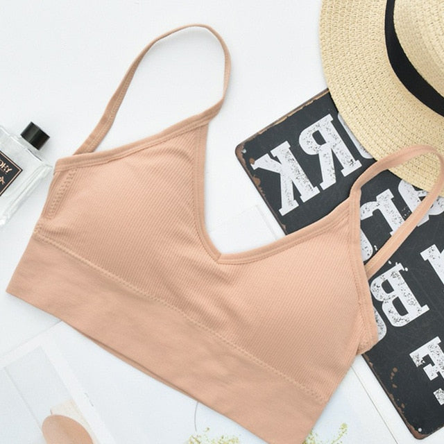 Female Streetwear Sleeveless Sports Bra - Walmel