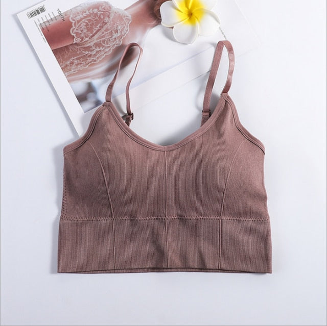 Female Streetwear Sleeveless Sports Bra - Walmel