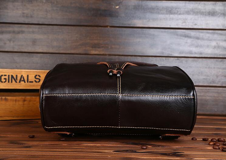 Women's cow leather casual travel backpack - Walmel