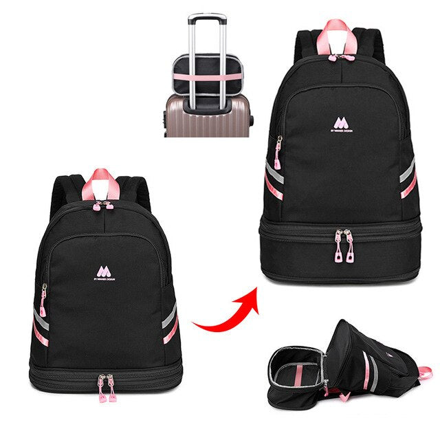 Multifunction Backpack Women's Yoga Swim Sports Fitness Organizer - Walmel