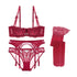 Half cup bra+panties+garter+stockings - Walmel