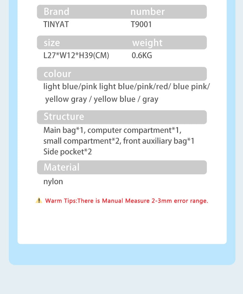 Girls/Students school backpack - Walmel