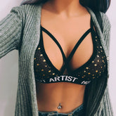 Wireless Strapped Lace Triangle Cup Bras - Walmel